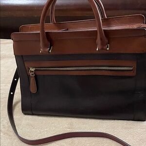 Brahmin Brown and Black Satchel